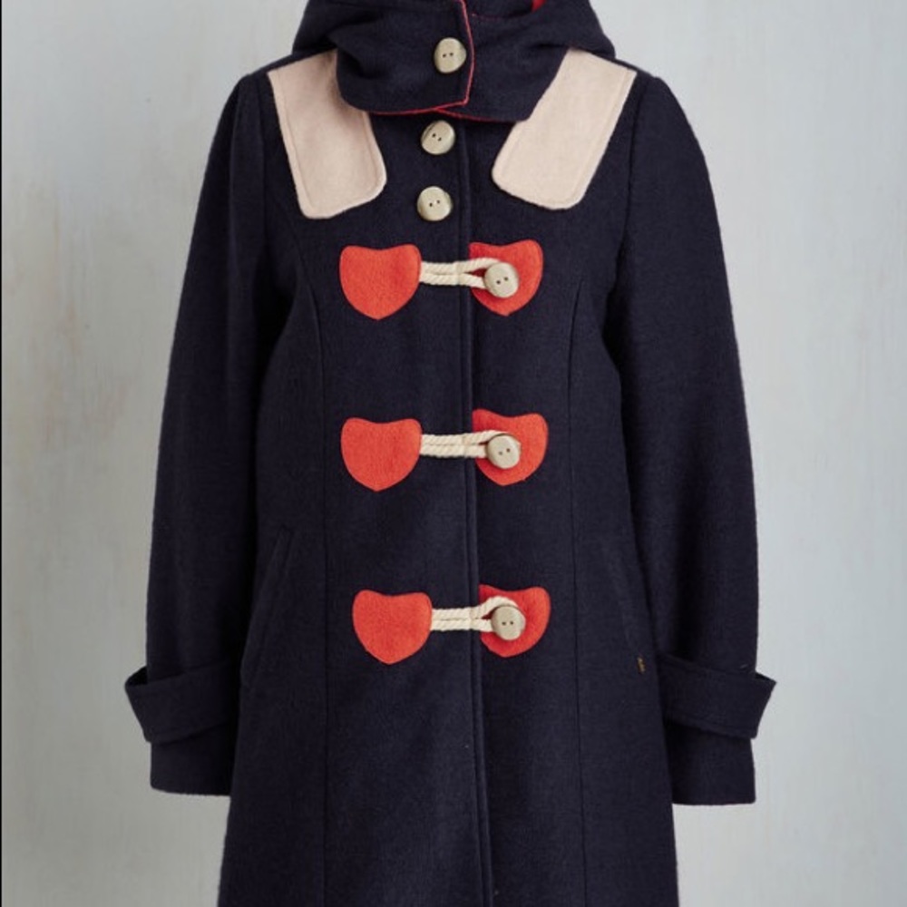 Kling toggle coat, ModCloth, XL NWT, Kimmy Schmidt